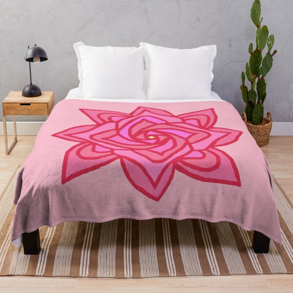 Item preview, A Single Geometrical Pink Rose Flower designed and sold by CDPrintsDesigns.