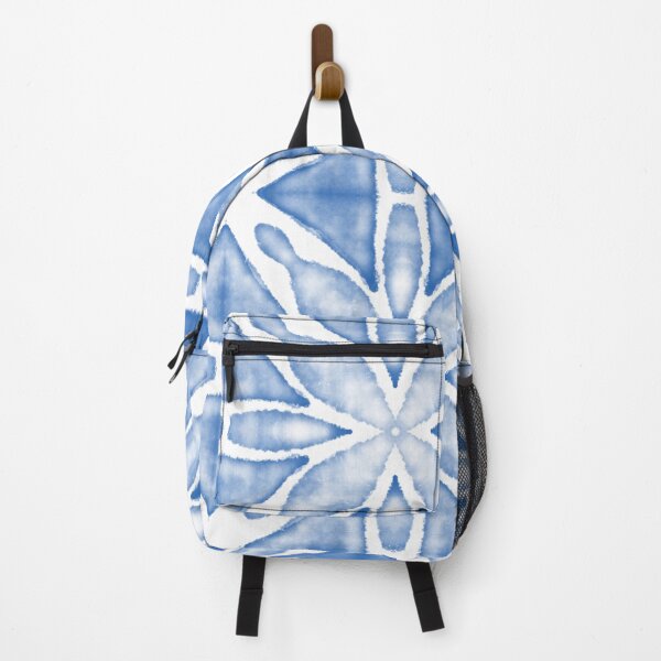 Item preview, Blue Shibori Floral Triangle Seamless Pattern designed and sold by sunsmilestudio.
