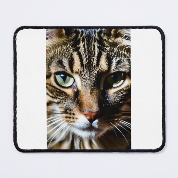 Item preview, Animals - Tabby Cat with Emerald Eyes, Hypnotic Close-Up Portrait designed and sold by DoodyPets.
