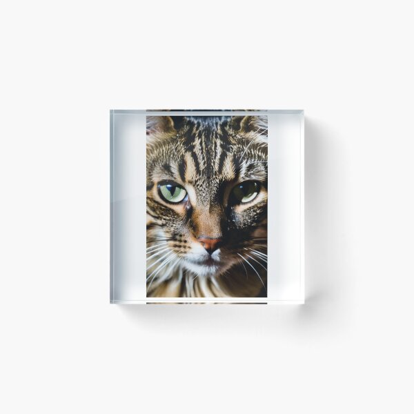 Item preview, Animals - Tabby Cat with Emerald Eyes, Hypnotic Close-Up Portrait designed and sold by DoodyPets.