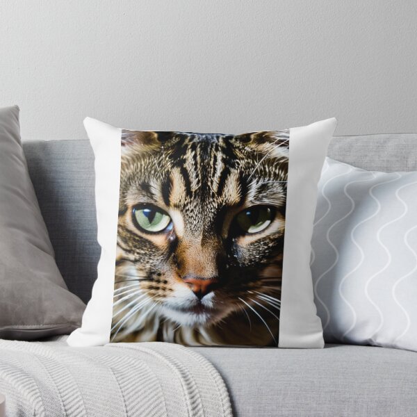 Item preview, Animals - Tabby Cat with Emerald Eyes, Hypnotic Close-Up Portrait designed and sold by DoodyPets.