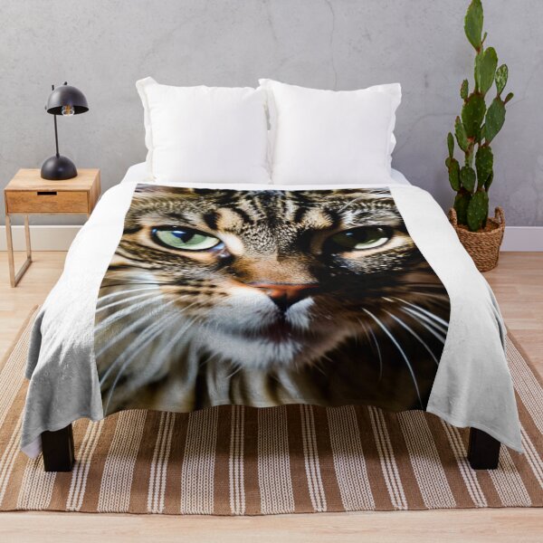 Item preview, Animals - Tabby Cat with Emerald Eyes, Hypnotic Close-Up Portrait designed and sold by DoodyPets.