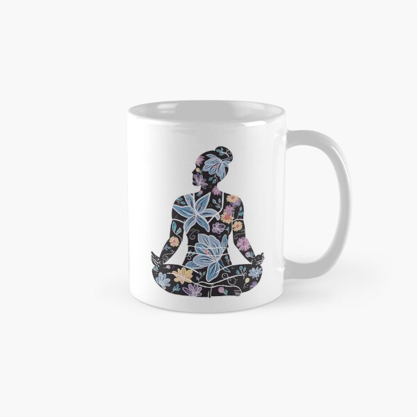 Item preview, Cross-Legged Pose - Black Silhouette (Yoga Botanicals Series) designed and sold by Winooski Designs.