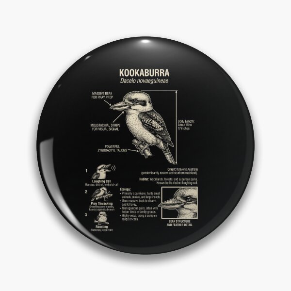 Item preview, Kookaburra Scientific Anatomy Ornithology Animal Lover designed and sold by Kimberley King Art  King Art.