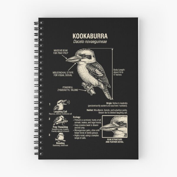 Item preview, Kookaburra Scientific Anatomy Ornithology Animal Lover designed and sold by Kimberley King Art  King Art.