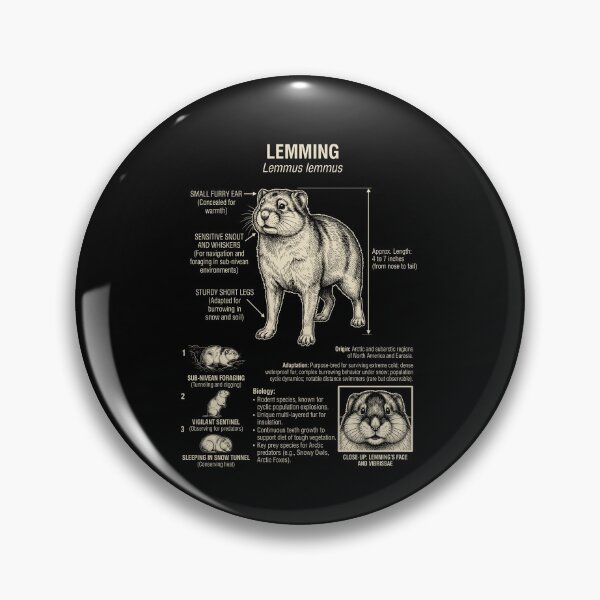 Item preview, Lemming Scientific Anatomy Biology Animal Lover designed and sold by Kimberley King Art  King Art.