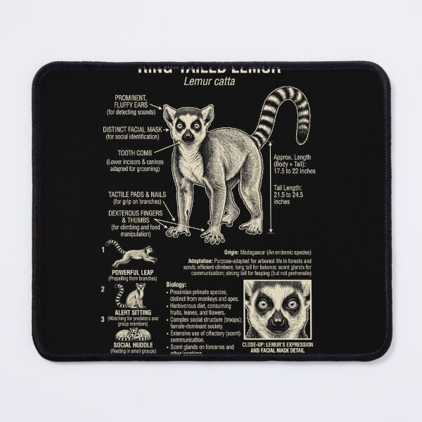 Item preview, Lemur Scientific Anatomy Biology Animal Lover designed and sold by Kimberley King Art  King Art.