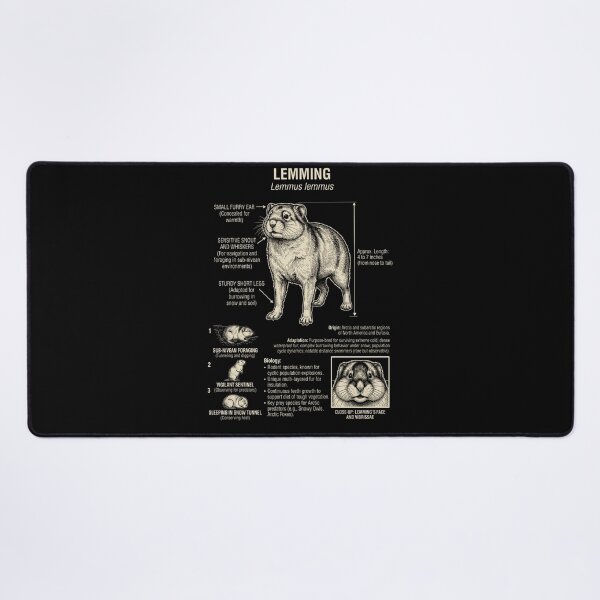 Item preview, Lemming Scientific Anatomy Biology Animal Lover designed and sold by Kimberley King Art  King Art.