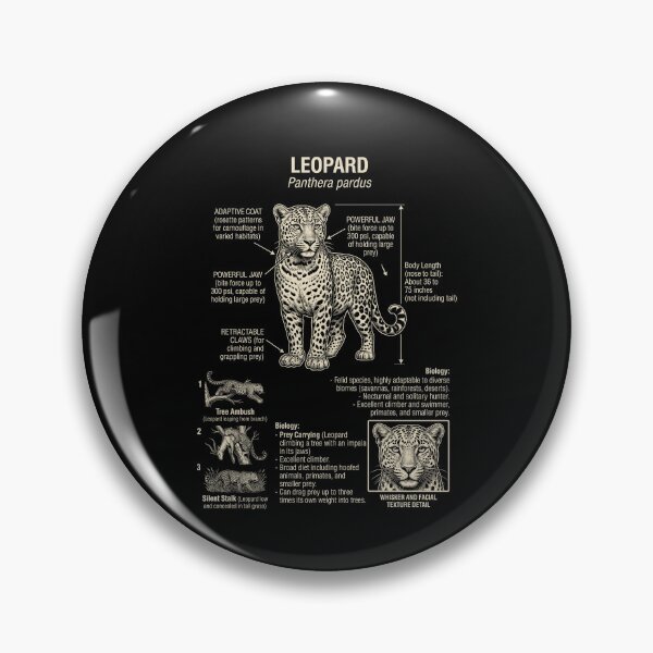 Item preview, Leopard Scientific Anatomy Biology Animal Lover designed and sold by Kimberley King Art  King Art.