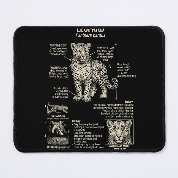 Item preview, Leopard Scientific Anatomy Biology Animal Lover designed and sold by Kimberley King Art  King Art.