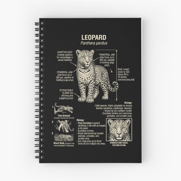 Item preview, Leopard Scientific Anatomy Biology Animal Lover designed and sold by Kimberley King Art  King Art.