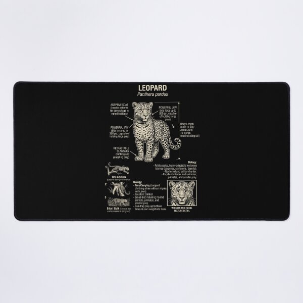Item preview, Leopard Scientific Anatomy Biology Animal Lover designed and sold by Kimberley King Art King Art.