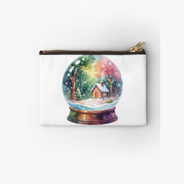 Item preview, Snow Globe Sticker | Winter Forest Cabin designed and sold by AillustriaAK.