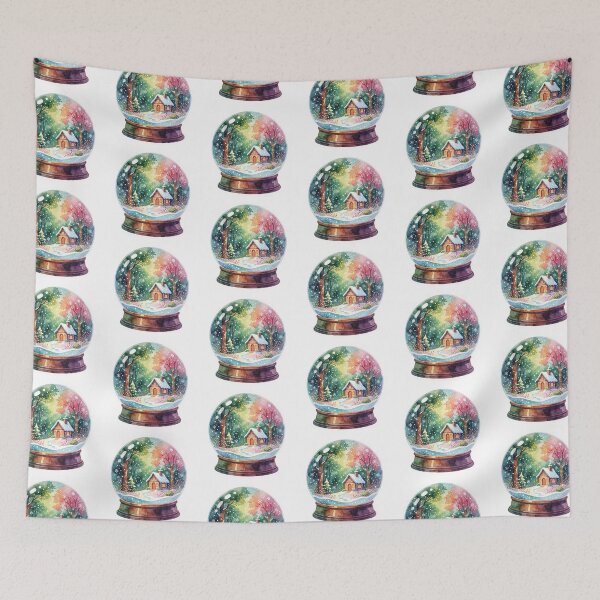 Item preview, Snow Globe Sticker | Winter Forest Cabin designed and sold by AillustriaAK.