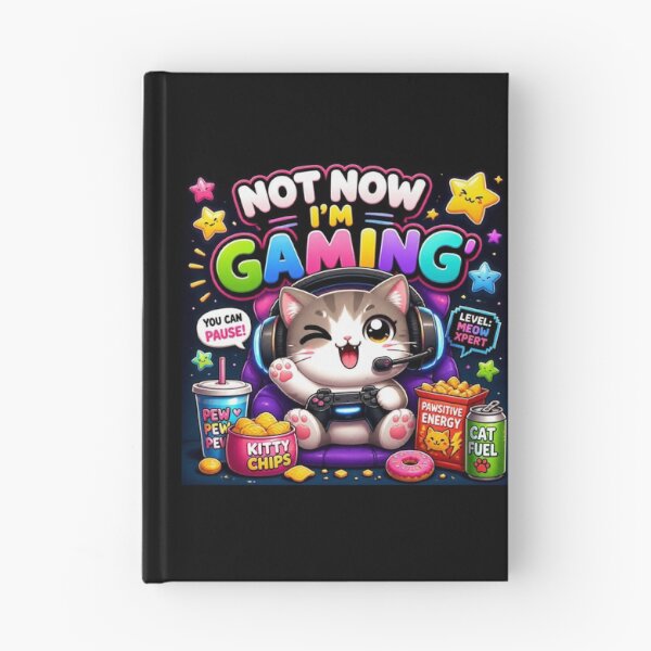 Item preview, Not Now I'm Gaming Cute Cat Sticker designed and sold by Stylestickers55.