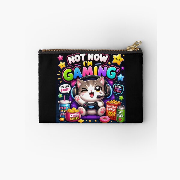 Item preview, Not Now I'm Gaming Cute Cat Sticker designed and sold by Stylestickers55.