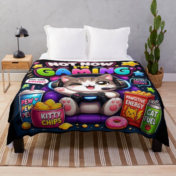 Item preview, Not Now I'm Gaming Cute Cat Sticker designed and sold by Stylestickers55.