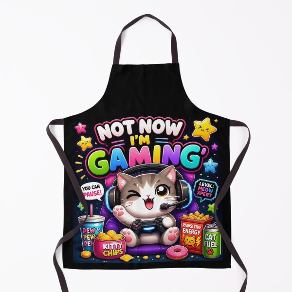 Item preview, Not Now I'm Gaming Cute Cat Sticker designed and sold by Stylestickers55.