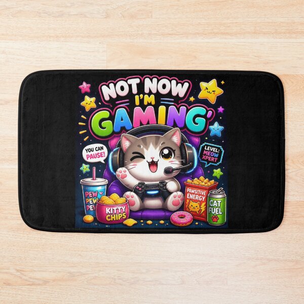 Item preview, Not Now I'm Gaming Cute Cat Sticker designed and sold by Stylestickers55.