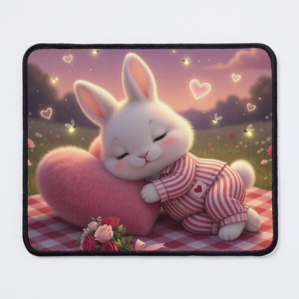 Item preview, Cute Sleeping Bunny in Pajamas – Cozy Night Meadow Magical Valentine Rabbit designed and sold by lovelistivkaa.
