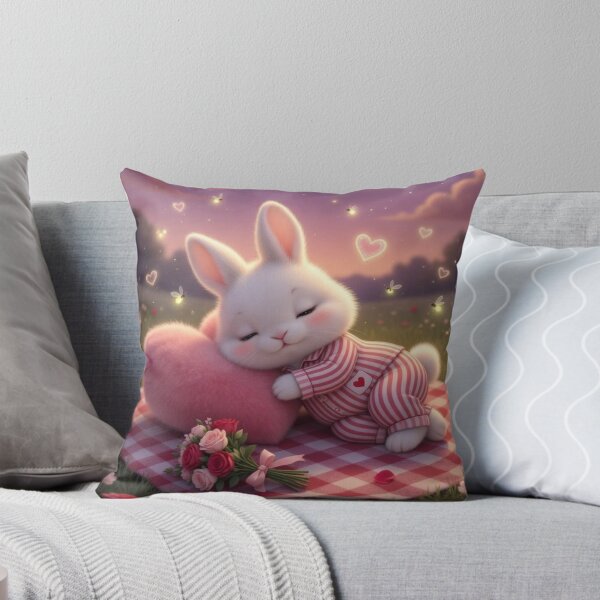 Item preview, Cute Sleeping Bunny in Pajamas – Cozy Night Meadow Magical Valentine Rabbit designed and sold by lovelistivkaa.