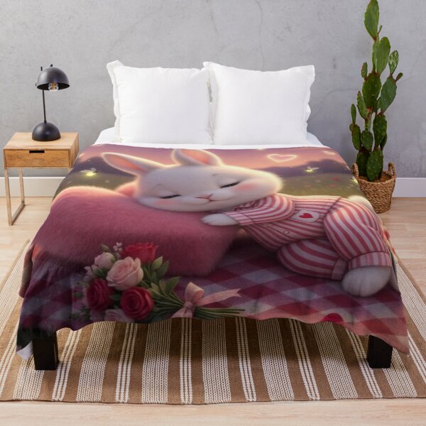 Item preview, Cute Sleeping Bunny in Pajamas – Cozy Night Meadow Magical Valentine Rabbit designed and sold by lovelistivkaa.
