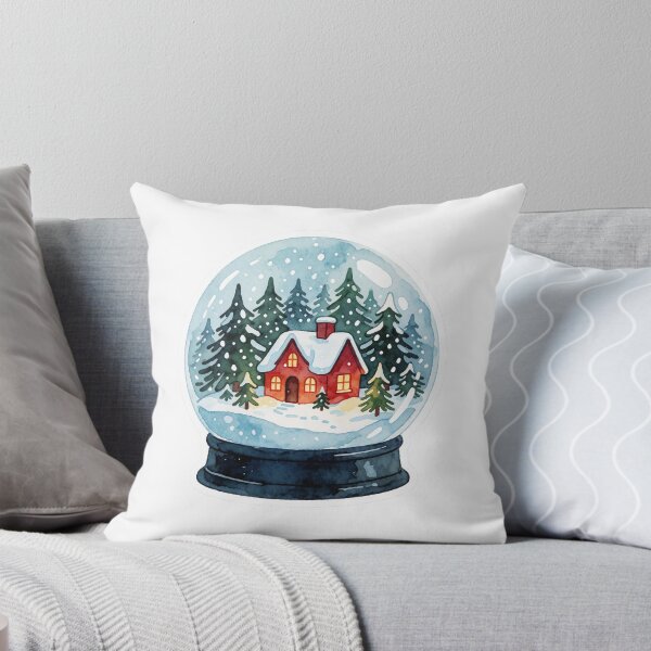 Item preview, Snow Globe Sticker | Winter Forest Cabin designed and sold by AillustriaAK.