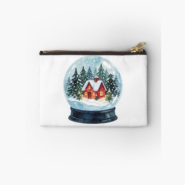 Item preview, Snow Globe Sticker | Winter Forest Cabin designed and sold by AillustriaAK.