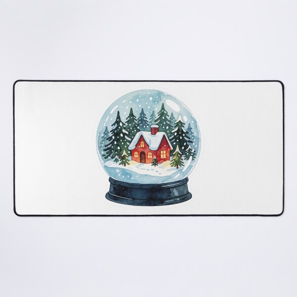 Item preview, Snow Globe Sticker | Winter Forest Cabin designed and sold by AillustriaAK.