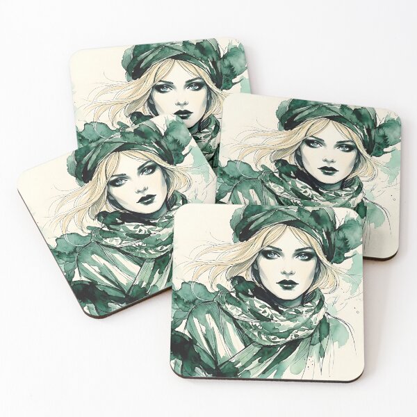 Item preview, Ethereal Fashion Sketch: Watercolor Portrait designed and sold by ToxicInkArt.
