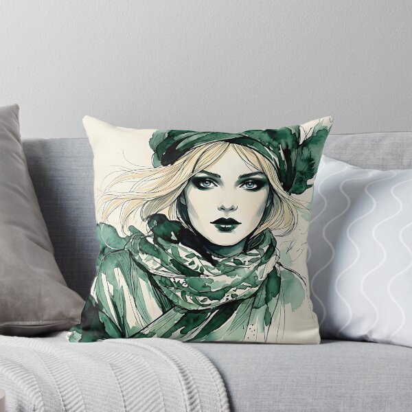 Item preview, Ethereal Fashion Sketch: Watercolor Portrait designed and sold by ToxicInkArt.