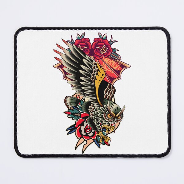 Item preview, Traditional Owl Tattoo designed and sold by yuki-hana.