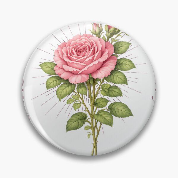 Item preview, Elegant Pink Rose Vintage Botanical Illustration designed and sold by Blueberry-art23.