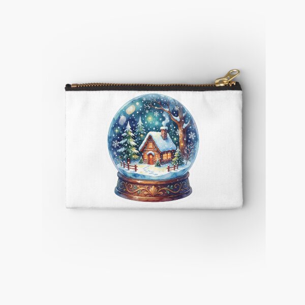 Item preview, Snow Globe Sticker | Winter Forest Cabin designed and sold by AillustriaAK.