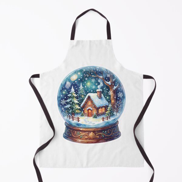 Item preview, Snow Globe Sticker | Winter Forest Cabin designed and sold by AillustriaAK.