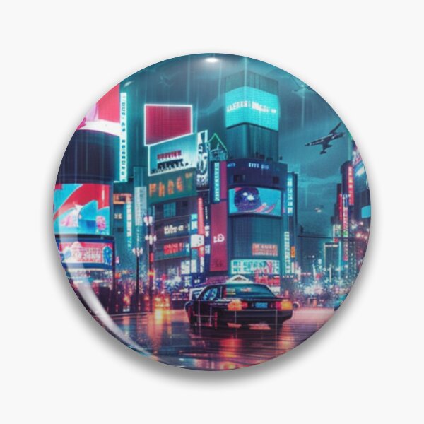 Item preview, Rainy Tokyo Neon Noir - Cyberpunk Cityscape designed and sold by VectorForge.