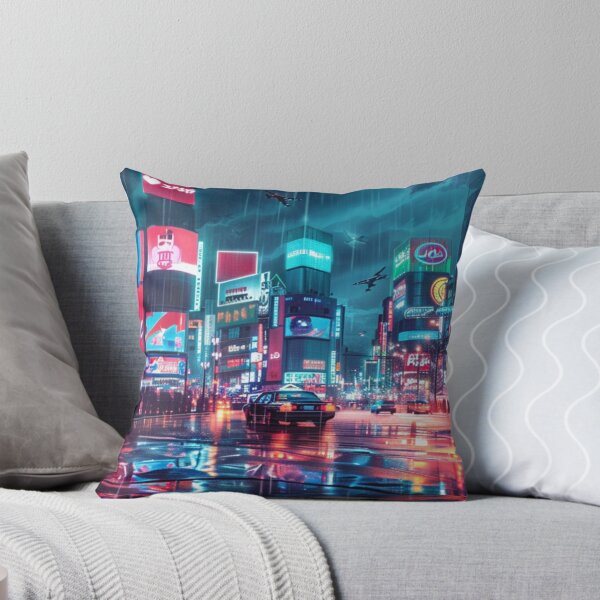 Item preview, Rainy Tokyo Neon Noir - Cyberpunk Cityscape designed and sold by VectorForge.