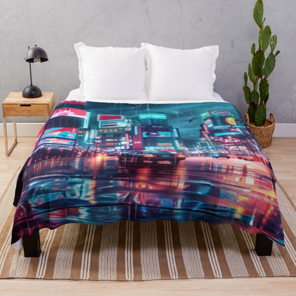 Item preview, Rainy Tokyo Neon Noir - Cyberpunk Cityscape designed and sold by VectorForge.