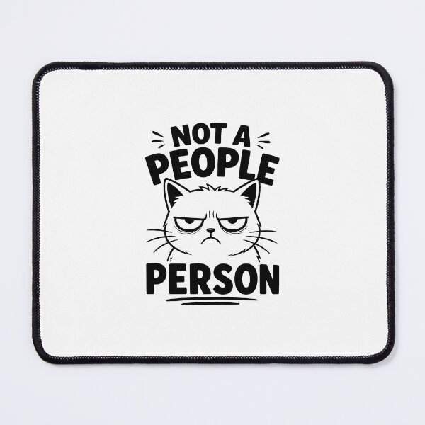 Item preview, Not A People Person - Funny Antisocial Grumpy Cat designed and sold by SociallyDeadClub.
