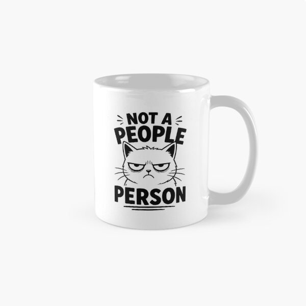 Aperçu de l'œuvre Not A People Person - Chat Grincheux Antisocial Drôle créée et vendue par SociallyDeadClub.