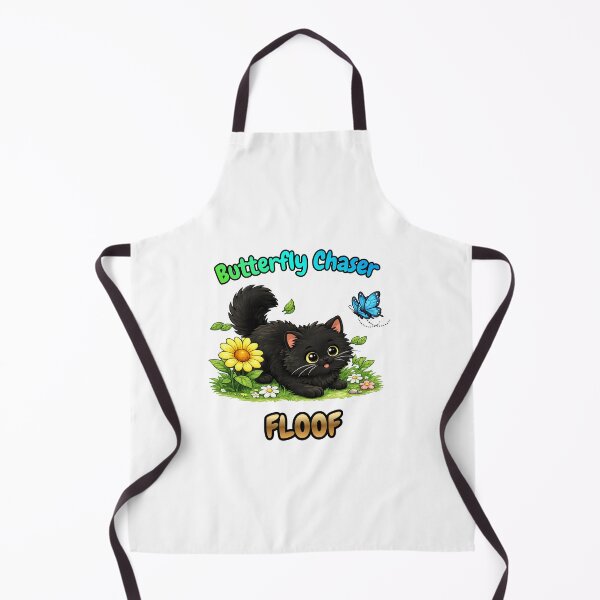 Item preview, Butterfly Chaser FLOOF – Cute Black Cat Design designed and sold by lumar23.