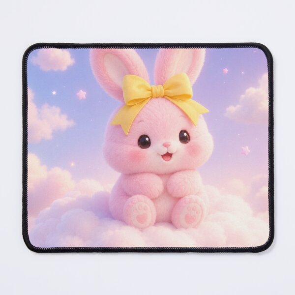 Item preview, Cute Pink Bunny on Clouds designed and sold by 0606PM.