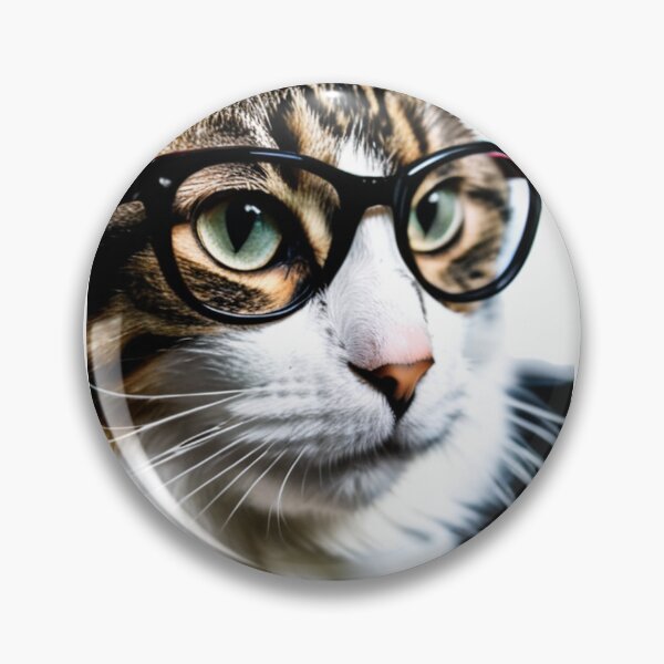 Item preview, Animals - Tabby Cat with Glasses, Humorous and Quirky Portrait designed and sold by DoodyPets.