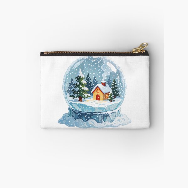 Item preview, Snow Globe Sticker | Winter Forest Cabin designed and sold by AillustriaAK.