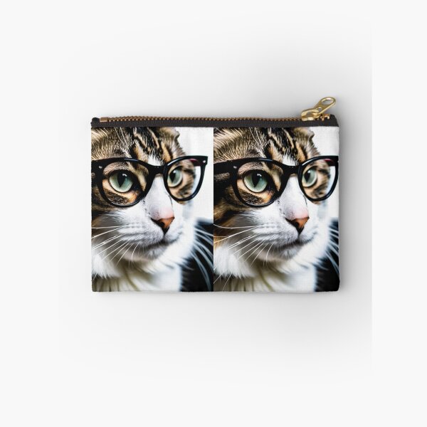 Item preview, Animals - Tabby Cat with Glasses, Humorous and Quirky Portrait designed and sold by DoodyPets.