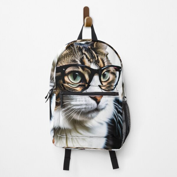 Item preview, Animals - Tabby Cat with Glasses, Humorous and Quirky Portrait designed and sold by DoodyPets.