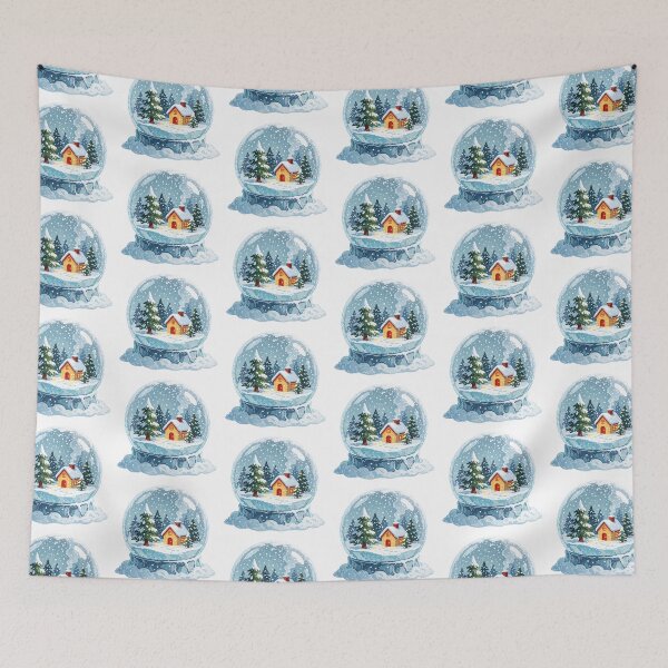 Item preview, Snow Globe Sticker | Winter Forest Cabin designed and sold by AillustriaAK.