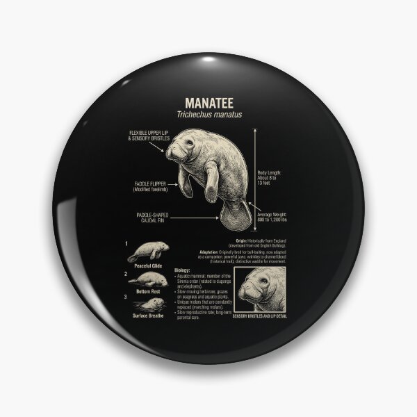 Item preview, Manatee Scientific Anatomy Biology Animal Lover designed and sold by Kimberley King Art  King Art.