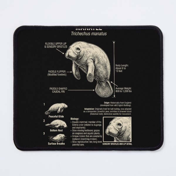 Item preview, Manatee Scientific Anatomy Biology Animal Lover designed and sold by Kimberley King Art  King Art.