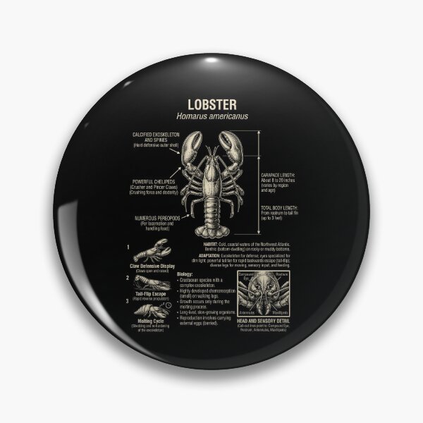 Item preview, Lobster Scientific Anatomy Biology Animal Lover designed and sold by Kimberley King Art  King Art.